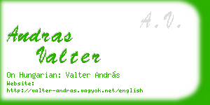 andras valter business card